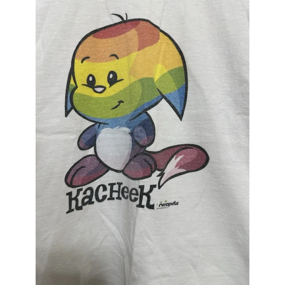Vintage Y2K Neopets Kacheek T-shirt Rare 90s Tamagotchi Anime Youth M 10-12 Limi